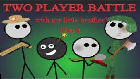 Playing 2 player battle with my little brother on Scratch. (Day 1)