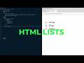 HTML Lists Explained: UL, OL, and LI Tags | এইচটিএমএল লিস্ট তৈরি করা শিখুন