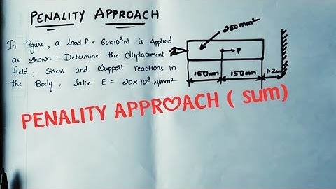 Problem based on penalty approach