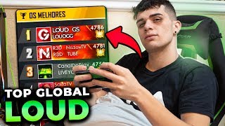 ELE PASSOU 50H JOGANDO FREE FIRE EM BUSCA DO TOP GLOBAL NA LOUD!!