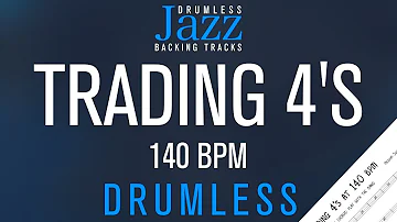 Swing - 10 Minutes Drumless Trading Four's at 140 Bpm With Click