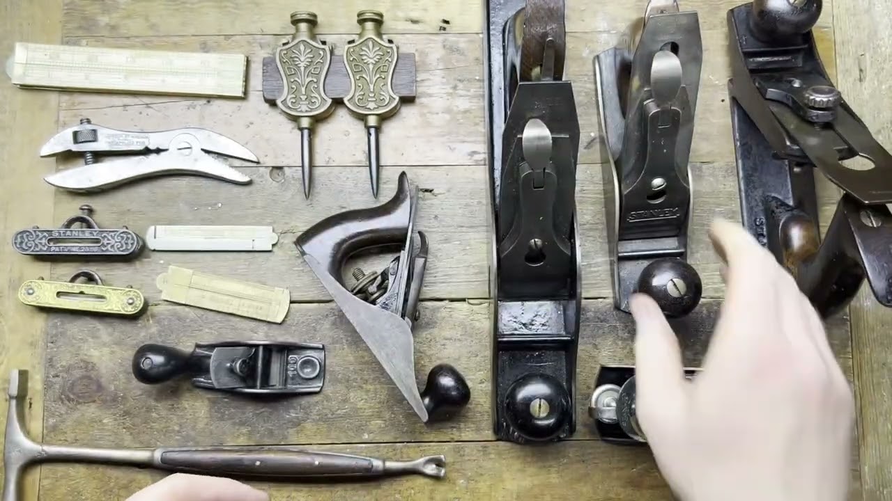 A truly amazing lifetime collection of Stanley rules and level company