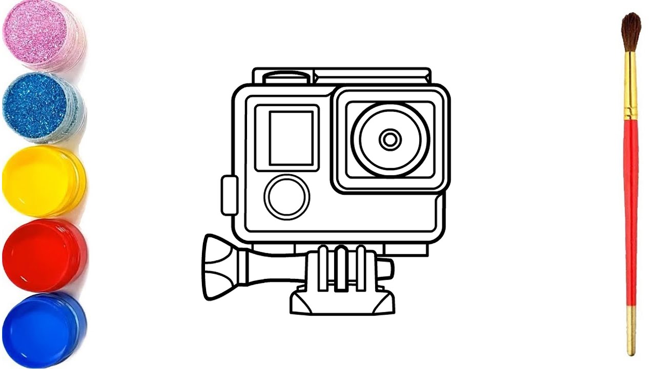 How to draw a GoPro / Easy drawing step by step YouTube