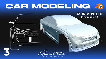 Blender 3D Car Modeling Timelapse - Devrim Model 2 - Part 3 #blender #blender3d #modeling #devrim
