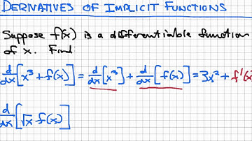 Screencast 2.7.2: Derivatives of implicit functions