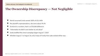 Lively v Wayfarer, IEWU, TAG - Pre-Trial Hearing Slides