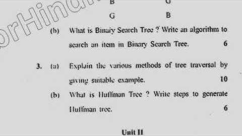 BCA 4th Sem Advance Data Structure Question Paper