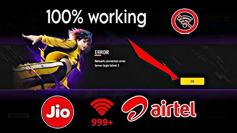 Free fire Network connection error Failed to retrieve account date: 3 problem free fire ll