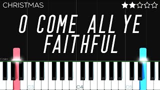 Christmas - O Come All Ye Faithful | EASY Piano Tutorial