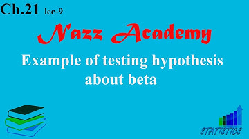 Example of testing hypothesis about beta ch 21 lec 9