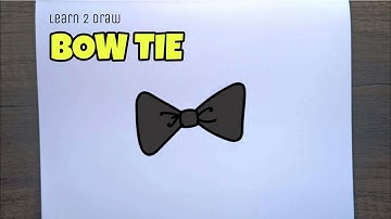 How to Draw a BOW TIE - Easy Drawing Videos Using Simple Shapes