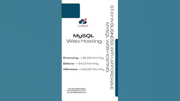 MySQL Web Hosting  #tezhost #webhosting #wordpress #aws #webdesign #webdevelopment #cloudhosting