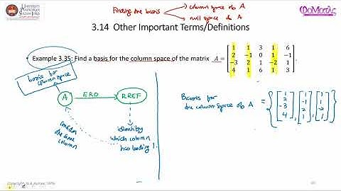 Examples on How to Find the Basis for a) Column Space of Matrix A and b) Null Space of Matrix B