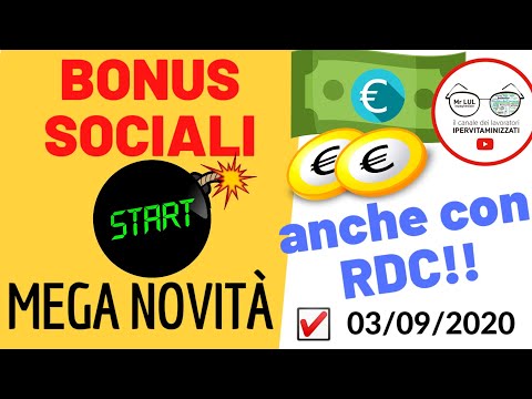 BOOM BONUS SOCIALI! RIVOLUZIONE ESTENSIONE AUTOMATICITÀ COMPATIBILITÀ CON RDC [03/09/2020]