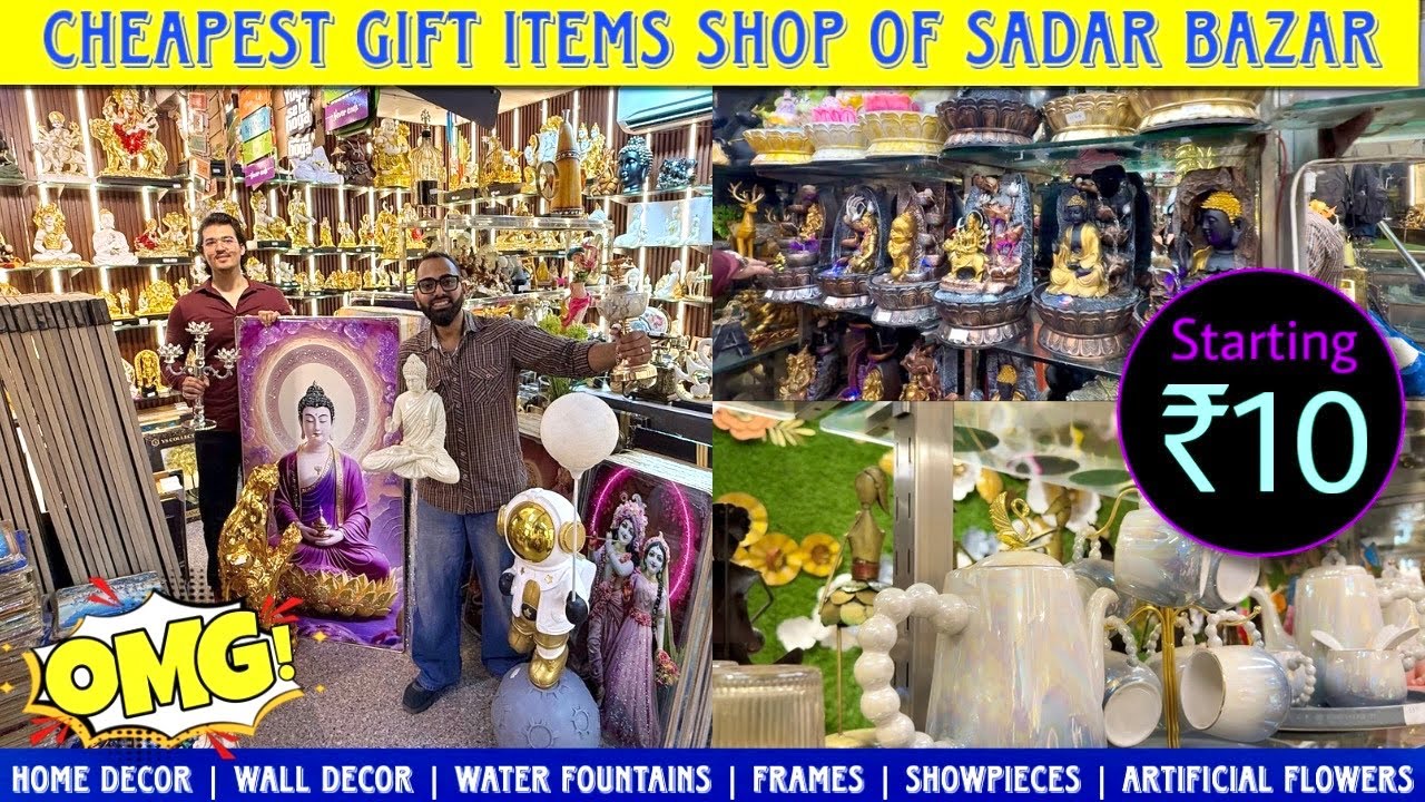 Cheapest Gift Items Shop of Sadar Bazar Delhi | Home Decor items #sadar #homedecor #walldecor #sadar