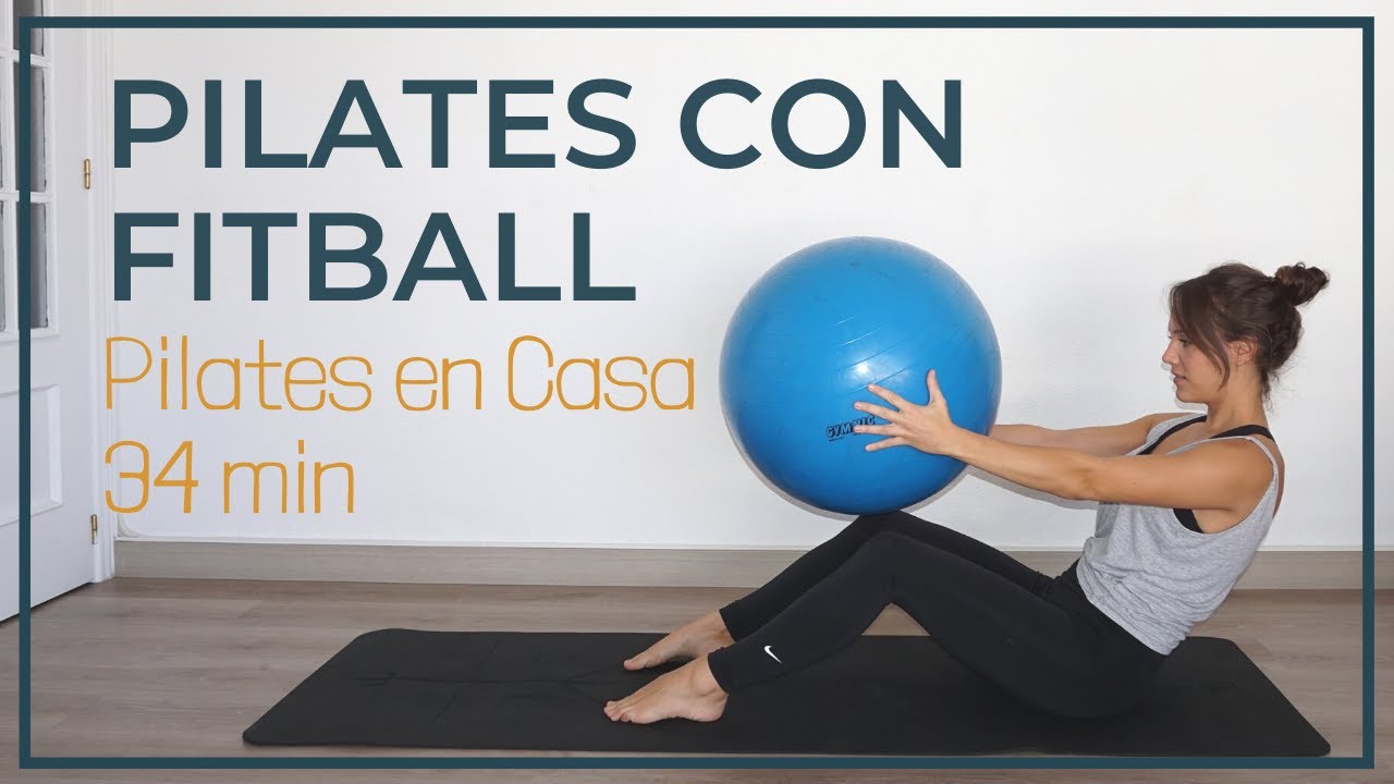 PILATES EN CASA. Fortalecimiento con Pelota Grande/Fitball [39min] 