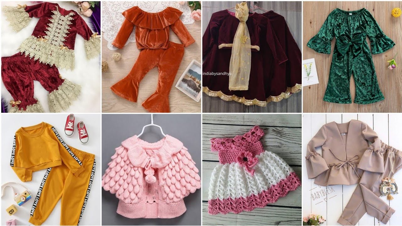 Baby Girl Winter Beautiful DressesSo Cute Baby Girl Designer