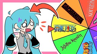I Drew Hatsune Miku in 5 Random Anime Styles (Wheel Challenge)