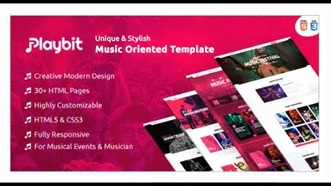 Playbit - Bootstrap Music Template by ThemeRegion | ThemeForest Download