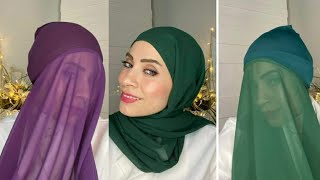 فكرة هائلة للمحجبات💡بخمار وقطعة ليكرا فقط👌Sew bonnet with a scarf