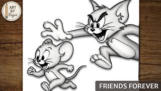 How to Draw Tom and Jerry Cartoon | Pencil Sketch for Beginners