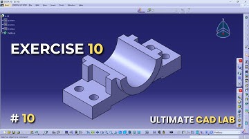 CATIA V5 Basic Part Design - Exercise 10 | Beginner Tutorial #catia #catiatutorial #3ddesign #art