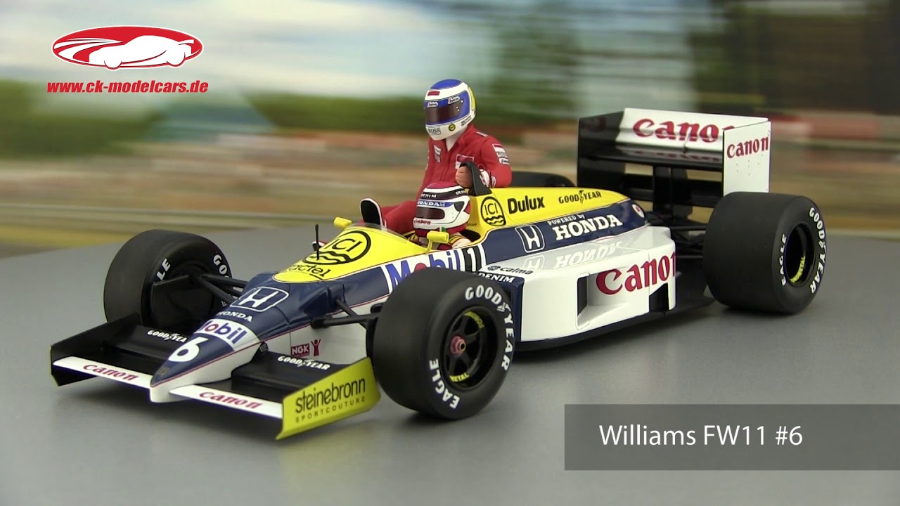 Ck Modelcars Video N Piquet Williams Fw11 6 Sieger Deutschland Gp F1 1986 Minichamps Youtube