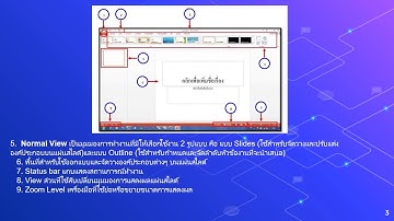 ส่วนประกอบของหน้าต่างหลักในโปรแกรม Microsoft Office PowerPoint 2013