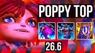 POPPY vs TEEMO (TOP) | 6k gold comeback | KR Challenger | 26.6