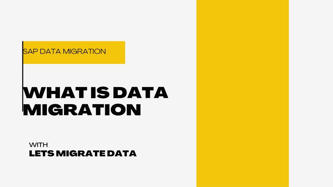 What is Data Migration and Reasons to Migrate Data - S4 HANA - YouTube