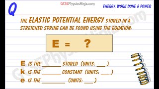 Work Done & Elastic Potential Energy Explained | GCSE Physics (Springs & Stretching)