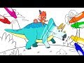 Triceratops Coloring Book | Dinosaur Drawing and Coloring Pages for kids | Club Baboo