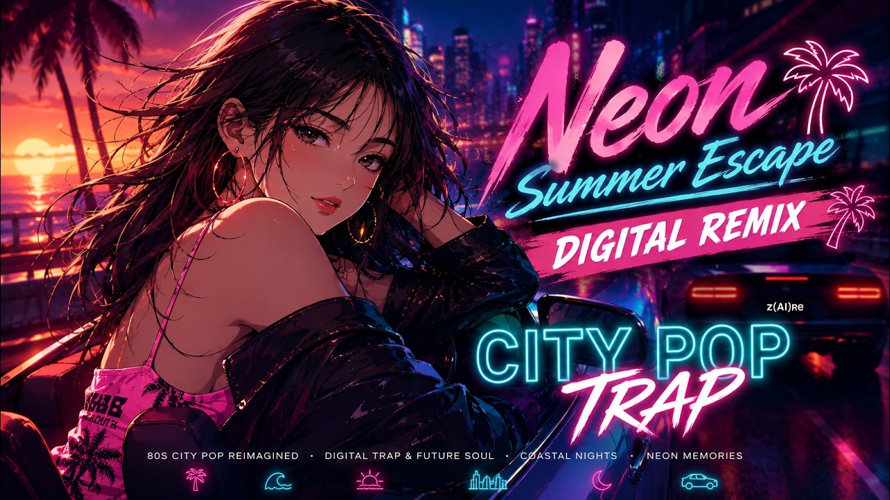 🌴 Neon Summer Escape – Full City Pop & Trap Soul Album | z(AI)re