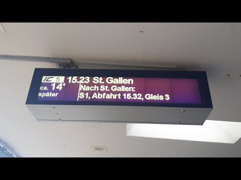 SBB Ansage Verspätung IC5 nach St.Gallen in Wil SG