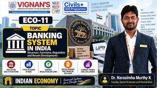 ECO-11:Banking System in India|Structure,Functions,Regulation & Recent Developments|Dr. Murthy