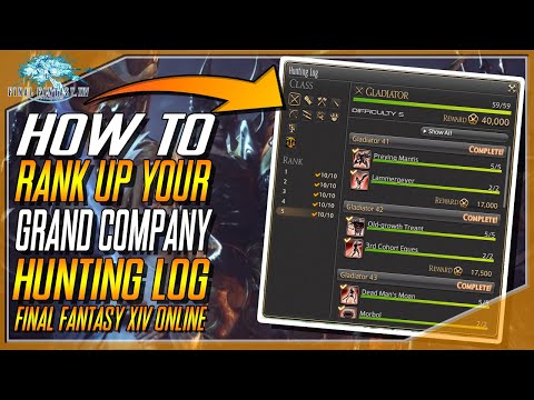 FFXIV - How to level up the Hunting Log! in Final Fantasy XIV Online! (Tutorial Gameplay )
