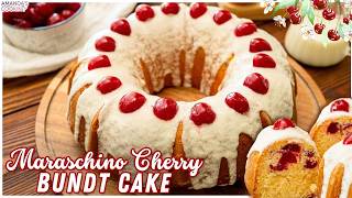 Maraschino Cherry Bundt Cake | MADE WITH CAKE MIX!