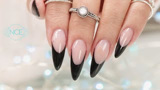 Pro Tips to Create a Crisp Smile Line  Black French Acrylic Detailed Tutorial