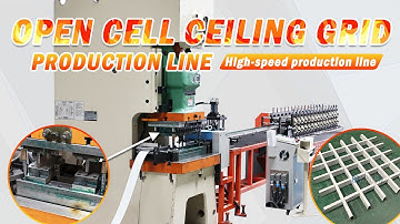 KINGREAL High speed and High Quality Open Cell Ceiling Production Line, Open Grid Cell Ceiling