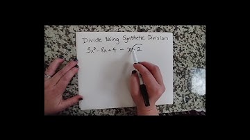 Dividing Polynomials Using Synthetic Division