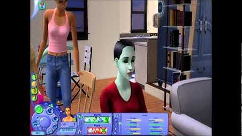 The Sims 2: The Singles family in strangetown.