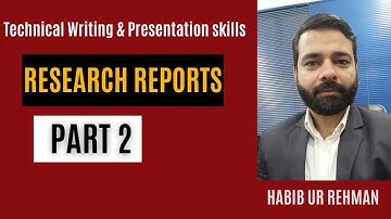 Report Writing | Writing Technical Research Reports | Format and Types | part 2 (English/Urdu/Hindi)