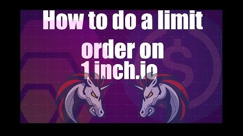 How to set up a limit order on 1 inch. io