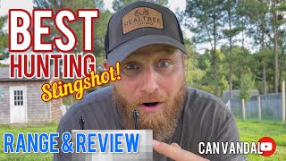 BEST HUNTING SLINGSHOT! Range & Review!