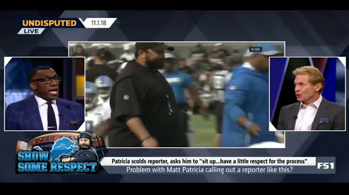 Problem with Matt Patricia calling out a reporter ...