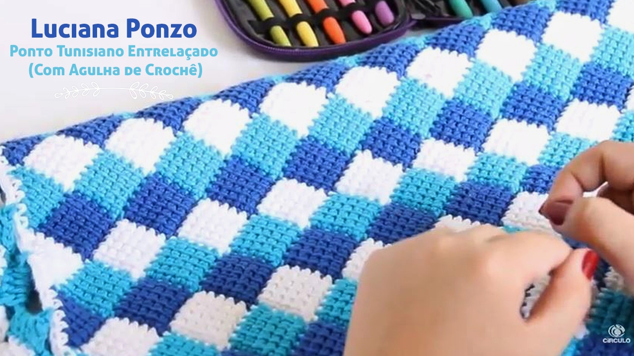 Luciana Ponzo - Tunisian Point Interlaced (With Crochet Needle) 