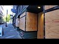 Downtown boston boarded up  boston vlog day 1