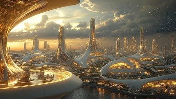 The appearance of a high-tech megacity in the year 3000