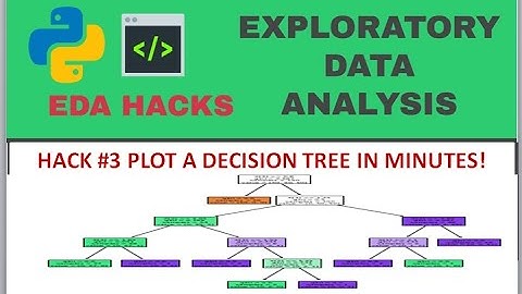 HOW TO PLOT AND VISUALIZE DECISION TREE IN MINUTES! | EDA HACK #3 | SIMPLE HACK | PYTHON PROGRAMMING