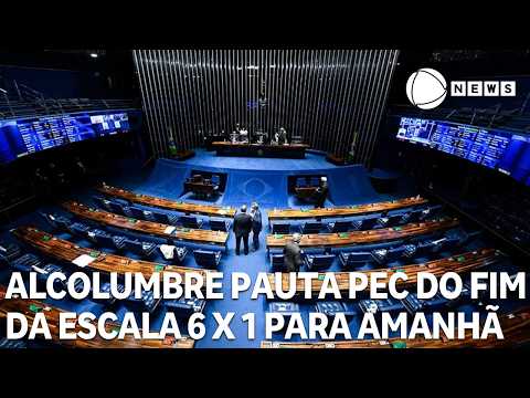 Alcolumbre schedules vote on 6x1 work week amendment for tomorrow (06)